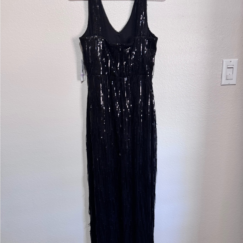 R&M Richards Black Sequin Maxi Dress - Picture 2 of 3
